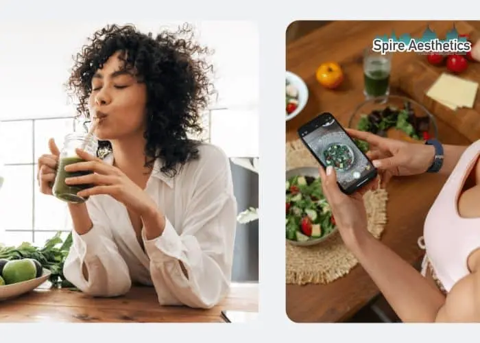 Image of woman looking into her diet and fat freezing Chapeltown to improve her health