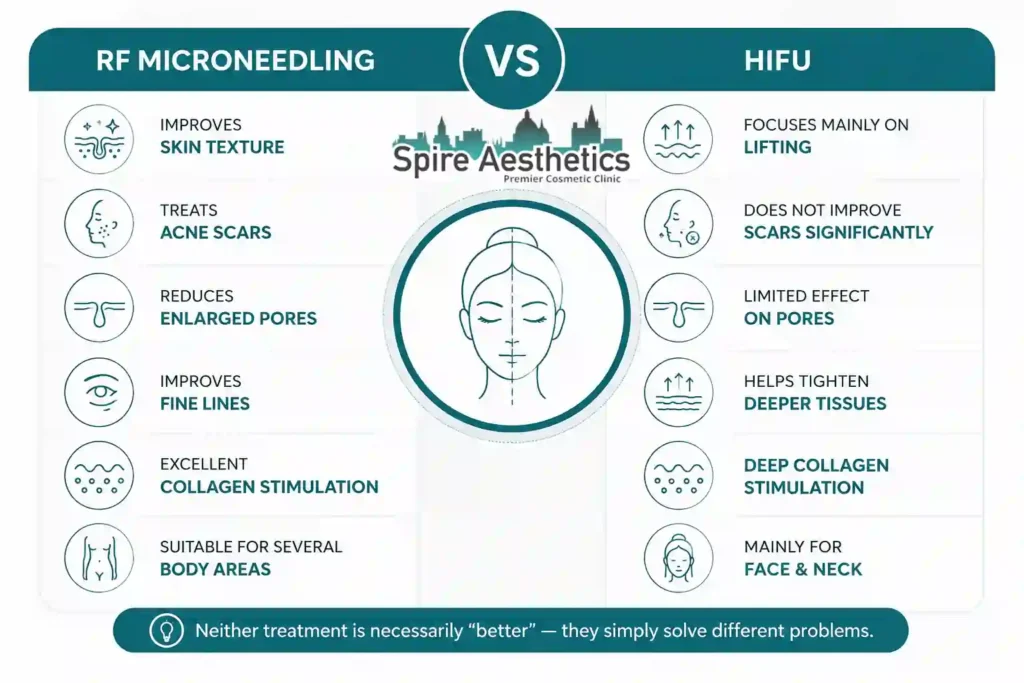 RF Microneedling vs HIFU: Which Treatment Gives Better Results Chapeltown?